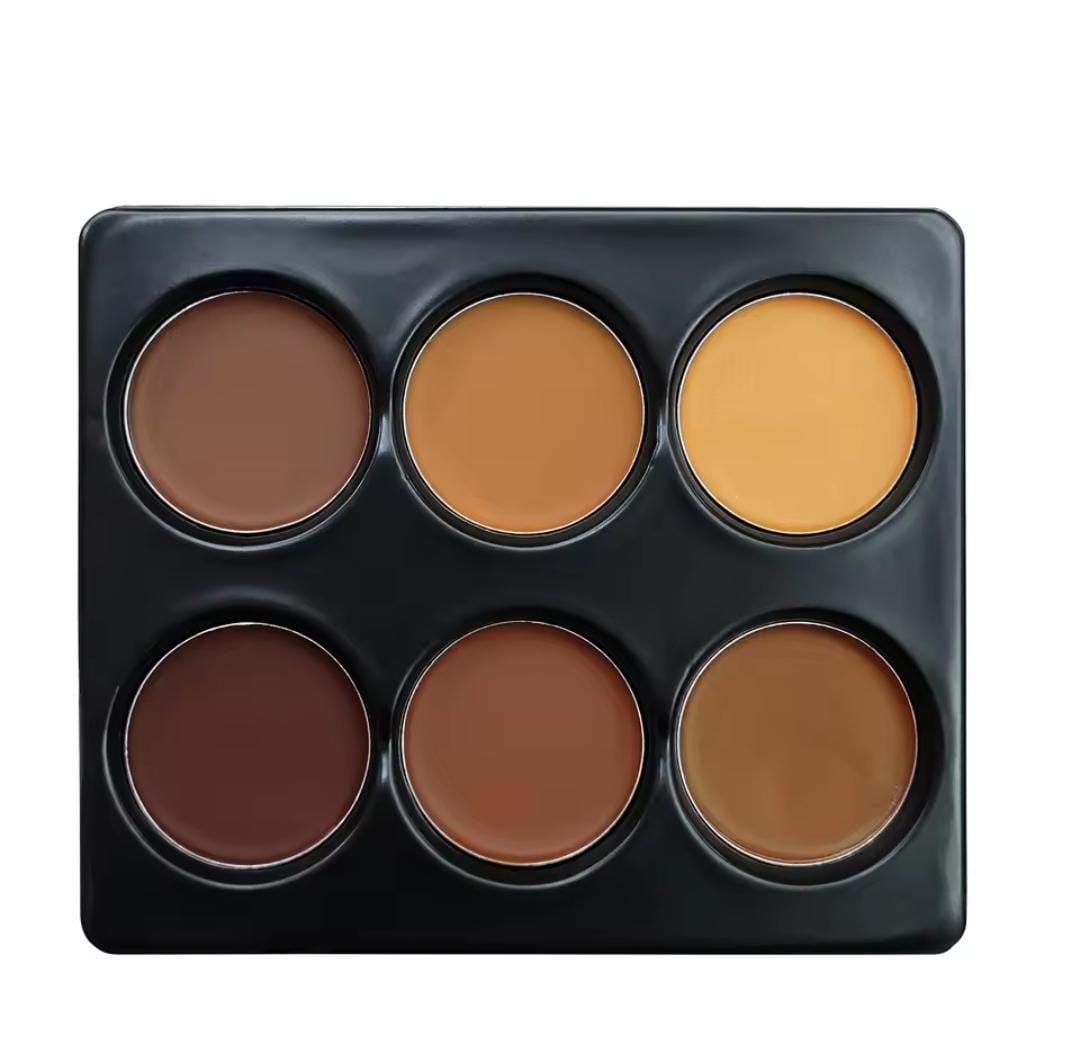 6-color Contour Cream Palette, Long-lasting Concealer Foundation, Coverage For Blemishes, Creates Perfect Natural Glow 3D Look