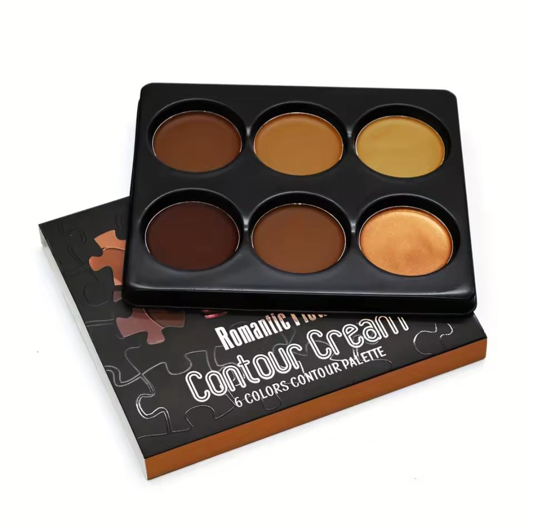 6-color Contour Cream Palette, Long-lasting Concealer Foundation, Coverage For Blemishes, Creates Perfect Natural Glow 3D Look