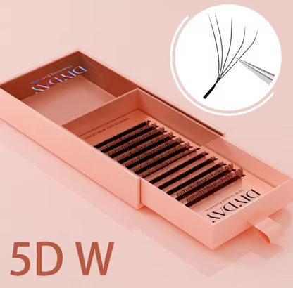 DIYDAY W-Shape Eyelash Extension 3d 4d 5d 6d 7d 8d W Lashes Natural Soft Premade Fan Bloom Effect Eye Lashes for Beauty Makeup